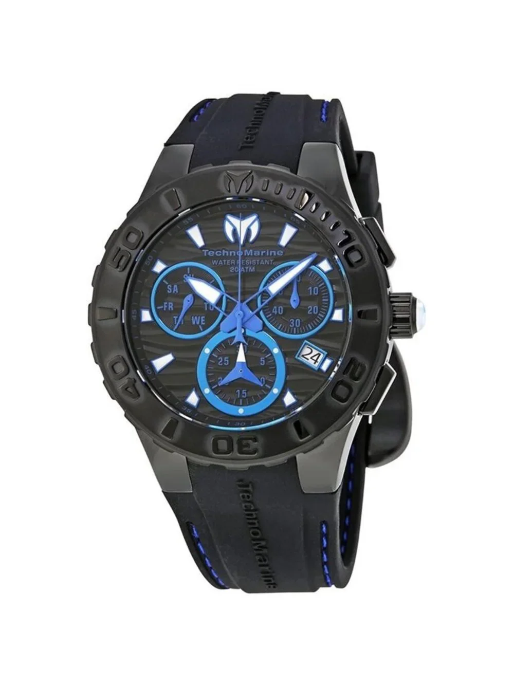 NWT Technomarine Cruise Medusa Chronograph Black Dial Men's Watch 115080